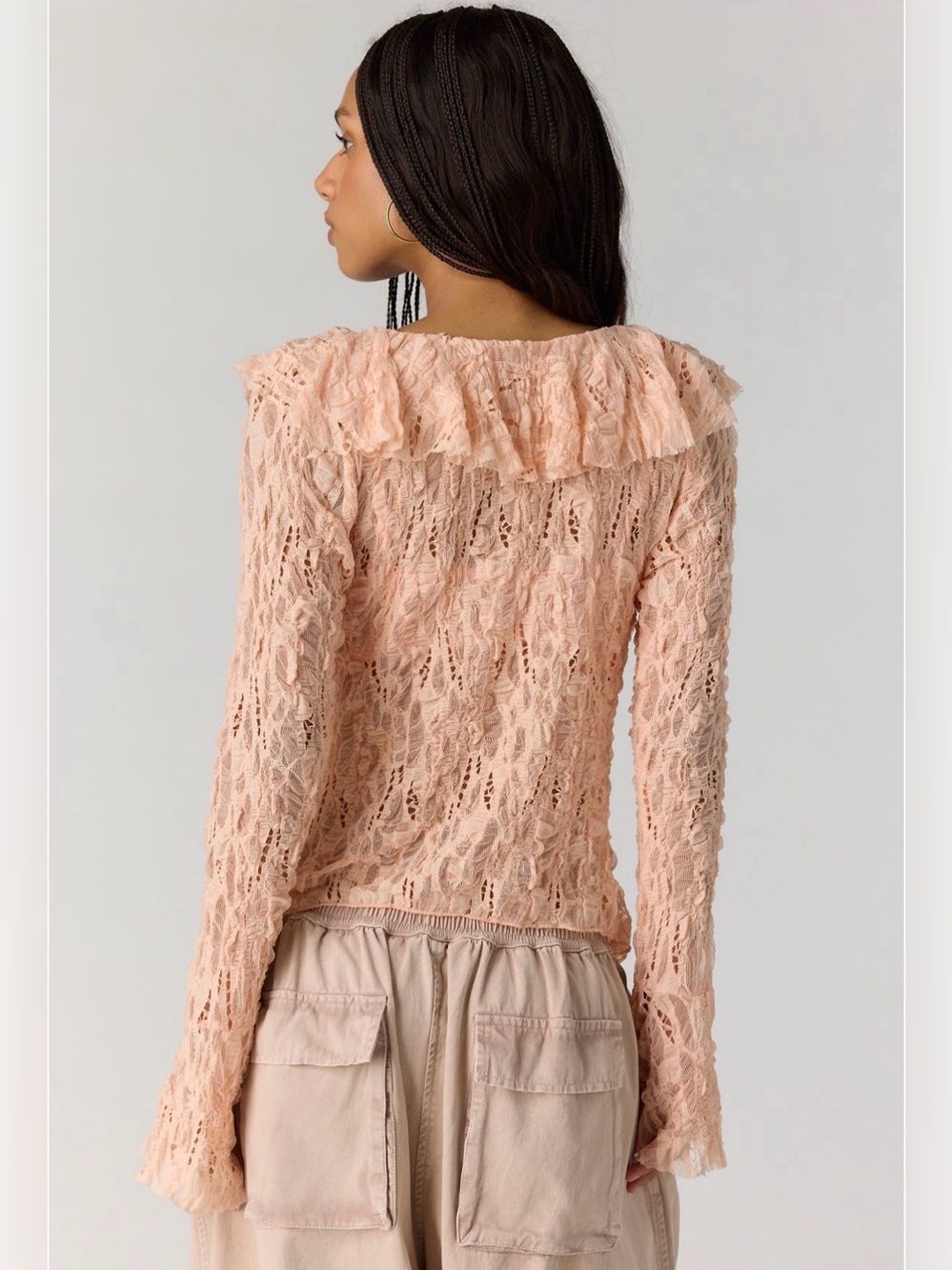 Free People Laney Cardi in Papaya - Size Medium NWT - Picture 2 of 5
